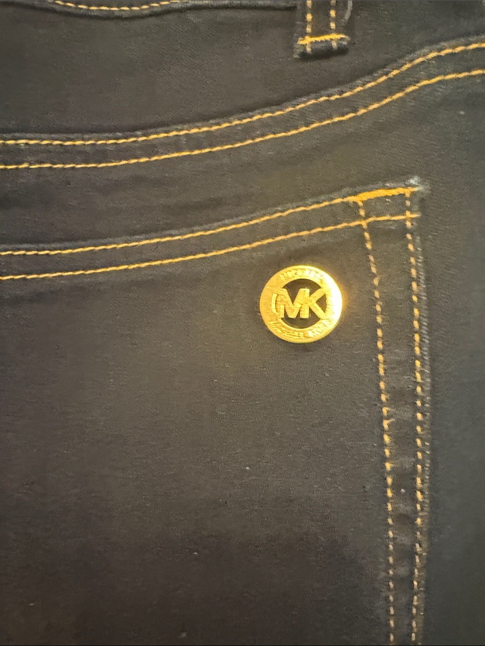 MICHAEL Michael Kors size 12 Dark Blue Women's Flare Jeans 592 - Picture 6 of 10